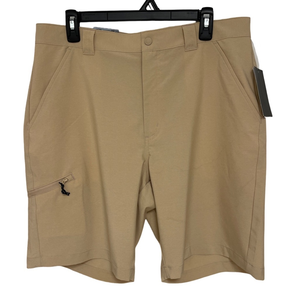 Ocean Coast Khaki Zipper Stretch Shorts Men’s 34 NWT